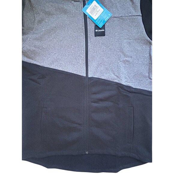 COLUMBIA Women's Columbia Lodge Hybrid Full Zip Color Block Black Grey Large - Picture 4 of 10